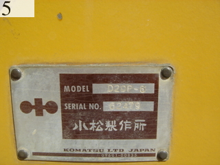 Used Construction Machine Used KOMATSU KOMATSU Bulldozer  D20P-6