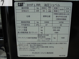 Used Construction Machine Used CAT CAT Excavator 0.4-0.5m3 311FLRR