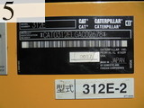 Used Construction Machine Used CAT CAT Excavator 0.4-0.5m3 312E-2