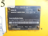 Used Construction Machine Used KOMATSU KOMATSU Excavator 0.4-0.5m3 PC138US-8