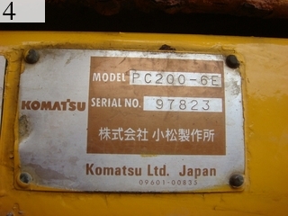 Used Construction Machine Used KOMATSU KOMATSU Excavator 0.7-0.9m3 PC200-6E