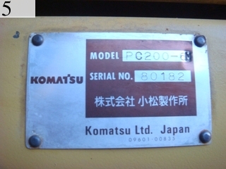 Used Construction Machine Used KOMATSU KOMATSU Excavator 0.7-0.9m3 PC200-6M