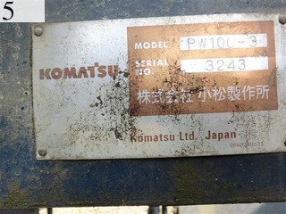 Used Construction Machine Used KOMATSU KOMATSU Excavator Wheeled Excavators PW100-3
