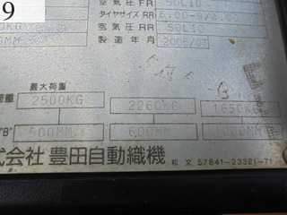Used Construction Machine Used TOYOTA TOYOTA Forklift Diesel engine 02-7FD25
