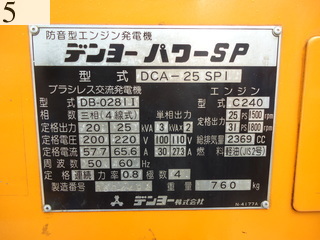 中古建設機械 中古 デンヨー DENYO 発電機  DCA-25SPI