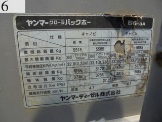 Used Construction Machine Used YANMAR YANMAR Excavator 0.2-0.3m3 B6-3A