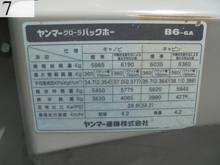 Used Construction Machine Used YANMAR YANMAR Excavator 0.2-0.3m3 B6-6A