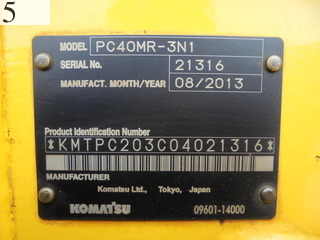 Used Construction Machine Used KOMATSU KOMATSU Excavator 0.2-0.3m3 PC40MR-3N1