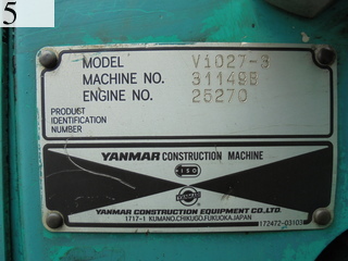 Used Construction Machine Used YANMAR YANMAR Excavator ~0.1m3 ViO27-3