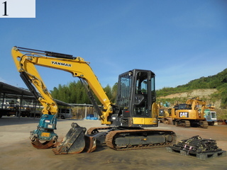 中古建設機械 中古 ヤンマーディーゼル YANMAR 林業機械 グラップル・ウインチ・排土板 ViO55-6