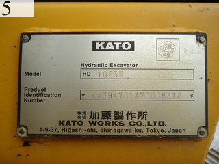 Used Construction Machine Used KATO WORKS KATO WORKS Excavator 1.0~m3 HD1023III