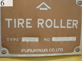 Used Construction Machine Used FURUKAWA FURUKAWA Roller Tire rollers FT20W