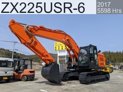 Used Construction Machine Used HITACHI Excavator 0.7-0.9m3 ZX225USR-6 #500723, 2017Year 5598Hours