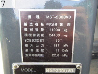 中古建設機械 中古 諸岡 MOROOKA クローラ・キャリア クローラダンプ MST-2300VD