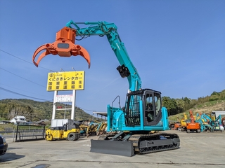 中古建設機械 中古 コベルコ建機 林業機械 グラップル・ウインチ・排土板 SK135SR-3F 写真