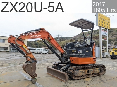 Used Construction Machine Used HITACHI Excavator ~0.1m3 ZX20U-5A #20827, 2017Year 1805Hours