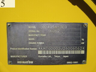 Used Construction Machine Used KOMATSU KOMATSU Grader Articulated frame GD405A-3E0