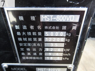 Used Construction Machine Used MOROOKA MOROOKA Crawler carrier Crawler Dump MST-800VD