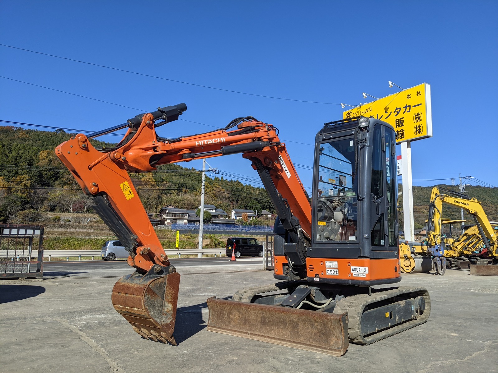 中古建設機械 中古 日立建機 HITACHI 油圧ショベル・バックホー ０．１立米以下 ZX40UR-5B