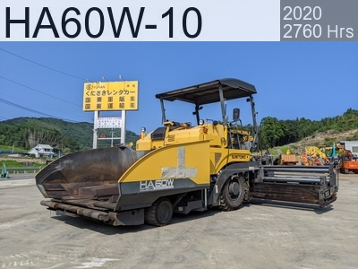 Used Construction Machine Used SUMITOMO Asphalt finisher Wheel type HA60W-10 #249, 2020Year 2760Hours