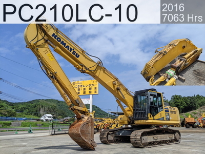 Used Construction Machine Used KOMATSU Demolition excavators Long front PC210LC-10 #454960, 2016Year 7063Hours
