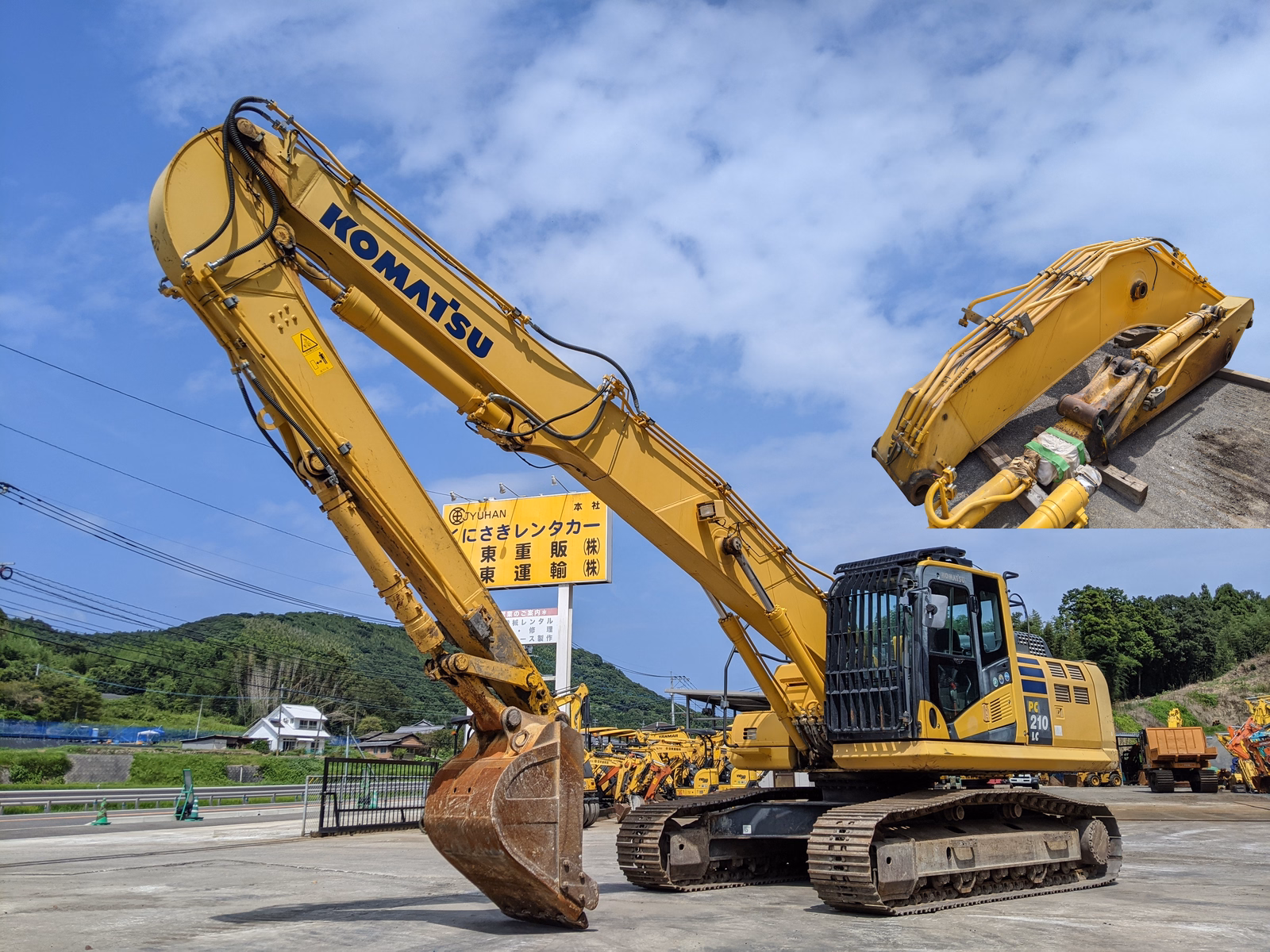 Used Construction Machine Used KOMATSU Demolition excavators Long front PC210LC-10 Photos