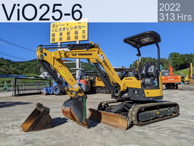 Used Construction Machine Used YANMAR Excavator ~0.1m3 ViO25-6 #6G595, 2022Year 313Hours
