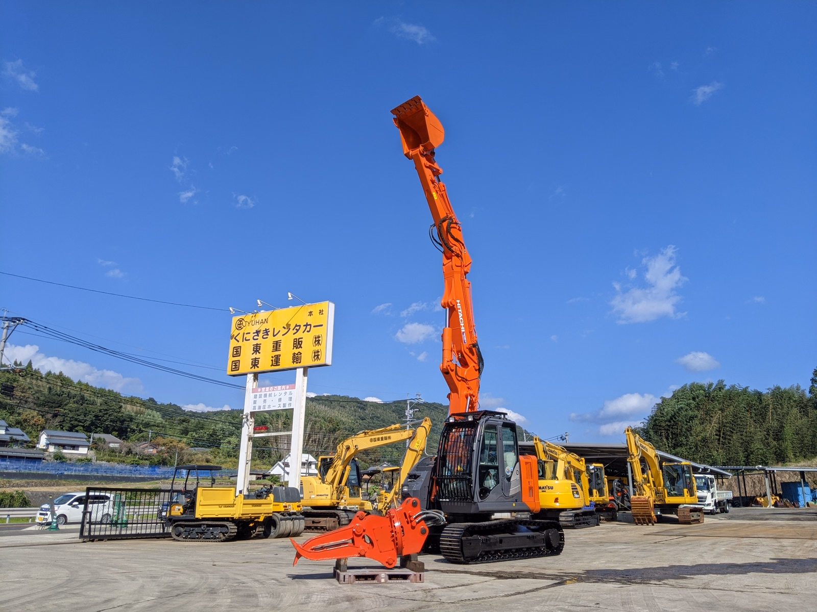 Used Construction Machine Used HITACHI Demolition excavators Long front ZX135USK-5B Photos