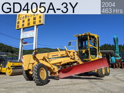 Used Construction Machine Used KOMATSU Grader Articulated frame GD405A-3Y #6040, 2004Year 463Hours