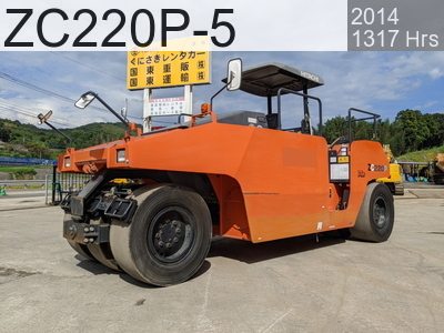 Used Construction Machine Used HITACHI Roller Tire rollers ZC220P-5 #50189, 1317Year 1317Hours