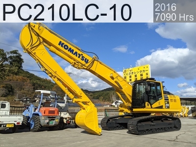 Used Construction Machine Used KOMATSU Demolition excavators Long front PC210LC-10 #454960, 2016Year 7090Hours