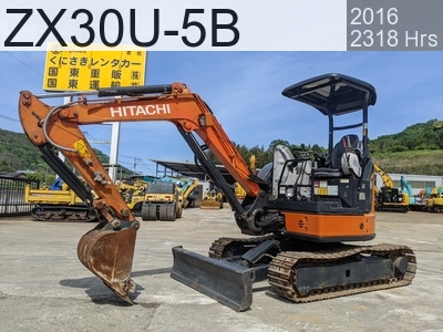 Used Construction Machine Used HITACHI Excavator ~0.1m3 ZX30U-5B #51303, 2016Year 2318Hours