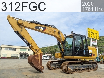 Used Construction Machine Used CAT Excavator 0.4-0.5m3 312FGC #FKE10697, 2020Year 1761Hours