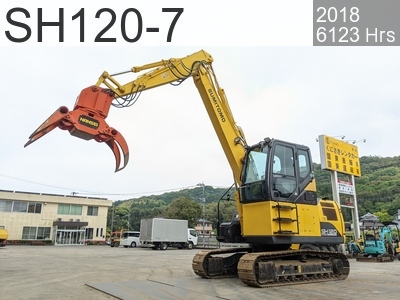 Used Construction Machine Used SUMITOMO Forestry excavators Grapple / Winch / Blade SH120-7 #BH1159, 2018Year 6121Hours