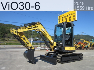 Used Construction Machine Used YANMAR Excavator ~0.1m3 ViO30-6 #6G949, 2018Year 1559Hours