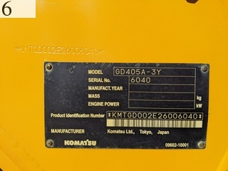 中古建設機械 中古 コマツ KOMATSU モーターグレーダー アーティキュレート式 GD405A-3Y