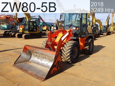 Used Construction Machine Used HITACHI Wheel Loader bigger than 1.0m3 ZW80-5B #12389, 2018Year 3249Hours